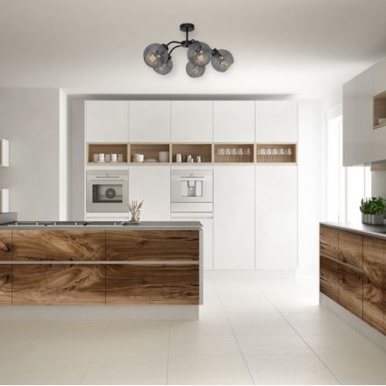 Kiinteä kattokruunu SOFIA 5xE27/60W/230V musta