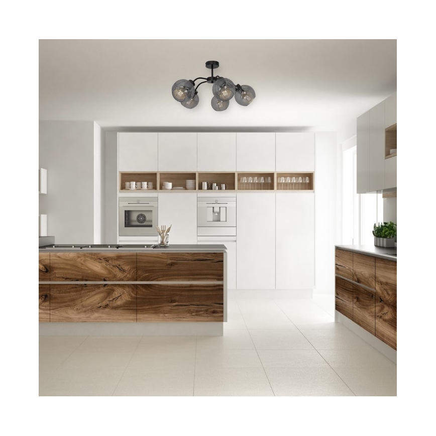 Kiinteä kattokruunu SOFIA 5xE27/60W/230V musta