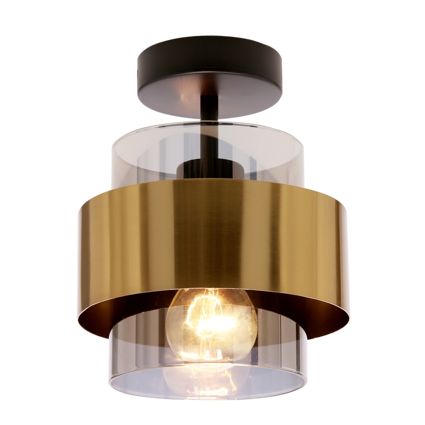 Kiinteä kattokruunu SPIEGA 1xE27/60W/230V kulta/musta