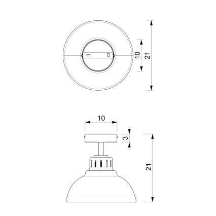 Kiinteä kattokruunu SVEN 1xE27/15W/230V beige