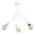 Kiinteä kattokruunu TANGO 3xE27/15W/230V valkoinen