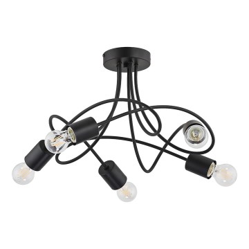 Kiinteä kattokruunu TARGO 5xE27/15W/230V musta