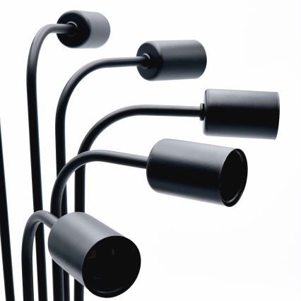 Kiinteä kattokruunu TRINITY 10xE27/15W/230V musta