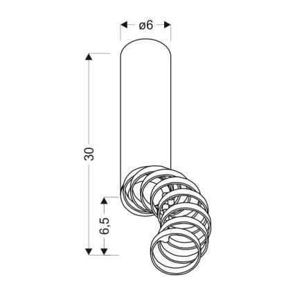 Kiinteä kattokruunu TUBA 1xGU10/50W/230V valkoinen