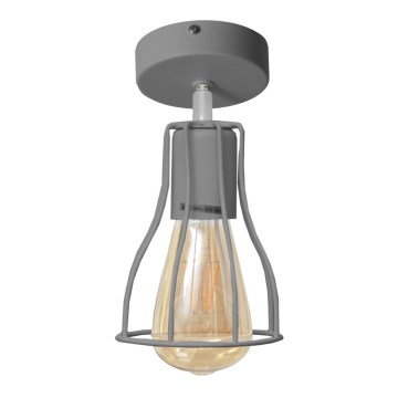 Kiinteä kattokruunu TUBE II 1xE27/15W/230V harmaa