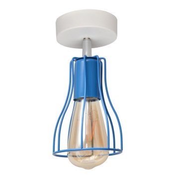 Kiinteä kattokruunu TUBE II 1xE27/15W/230V sininen