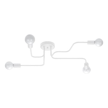 Kiinteä kattokruunu VECTOR 4xE27/15W/230V valkoinen