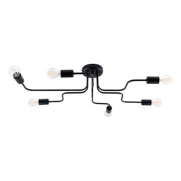 Kiinteä kattokruunu VECTOR 6xE27/15W/230V musta