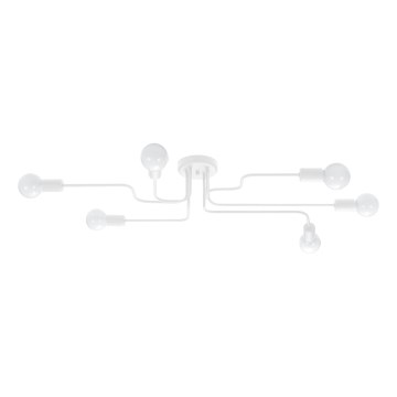 Kiinteä kattokruunu VECTOR 6xE27/15W/230V valkoinen