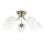 Kiinteä kattokruunu ZINA 5xE27/40W/230V messinki/valkoinen