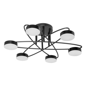 Kiinteä LED-kattokruunu 6xLED/7W/230V 3000-6000K halkaisija 60 cm musta