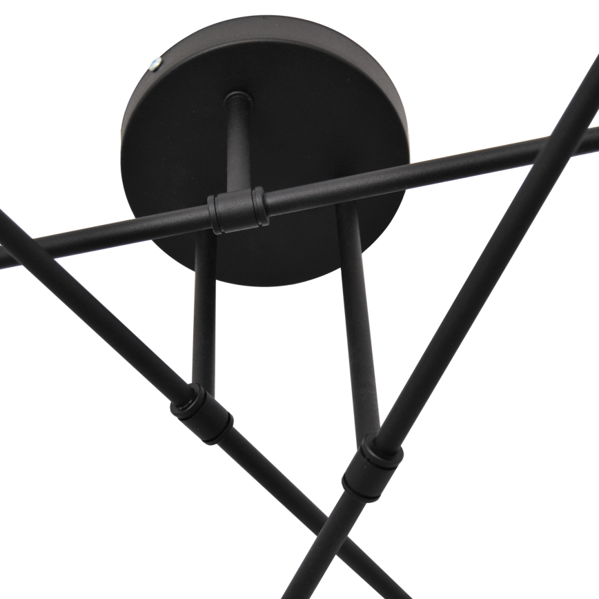 Kiinteä LED-kattokruunu CAMBRIDGE 6xE27/8W/230V musta