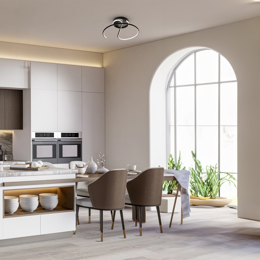 Kiinteä LED-kattokruunu DELTA LED/30W/230V musta