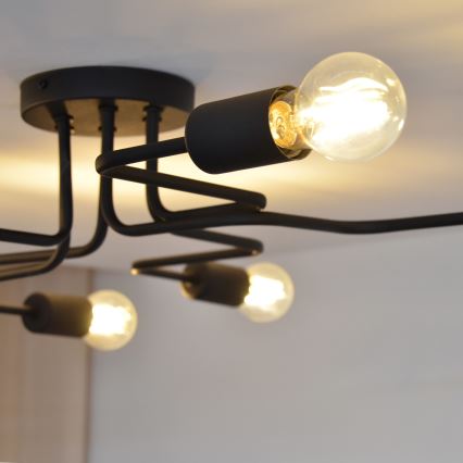 Kiinteä LED-kattokruunu TUBE 6xE27/15W/230V