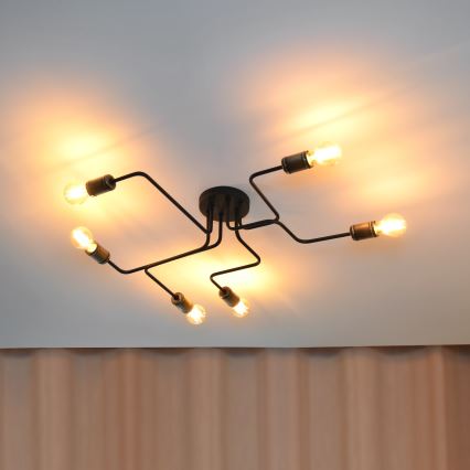 Kiinteä LED-kattokruunu TUBE 6xE27/15W/230V