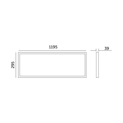 Kiinteä LED-paneeli BRISBANE LED/36W/230V 4000K 29,5x119 cm musta