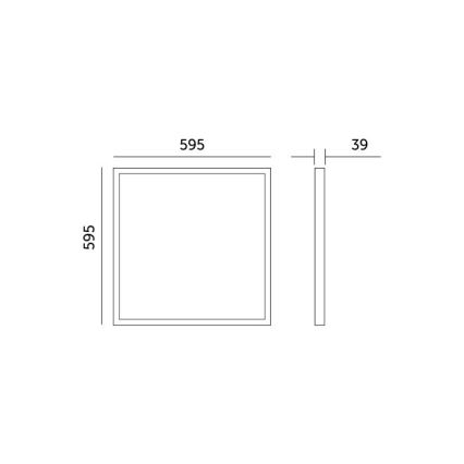 Kiinteä LED-paneeli BRISBANE LED/36W/230V 4000K 59,5x59,5 cm musta