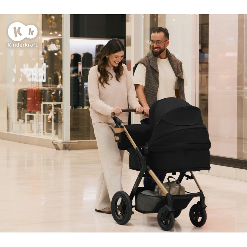 KINDERKRAFT - 3-in-1-yhdistelmävaunut MOOV 2 XL Air Black