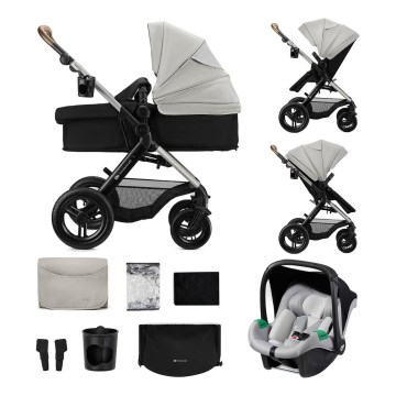 KINDERKRAFT - 3-in-1 yhdistelmävaunut MOOV 2 XL Air Grey