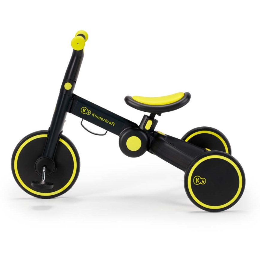 KINDERKRAFT - Lasten potkupyörä 3-in-1 4TRIKE keltainen/musta
