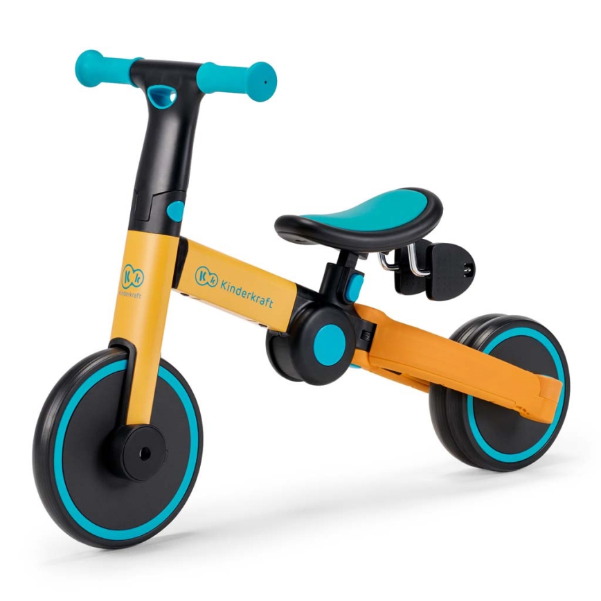KINDERKRAFT - Lasten potkupyörä 3-in-1 4TRIKE keltainen/turkoosi