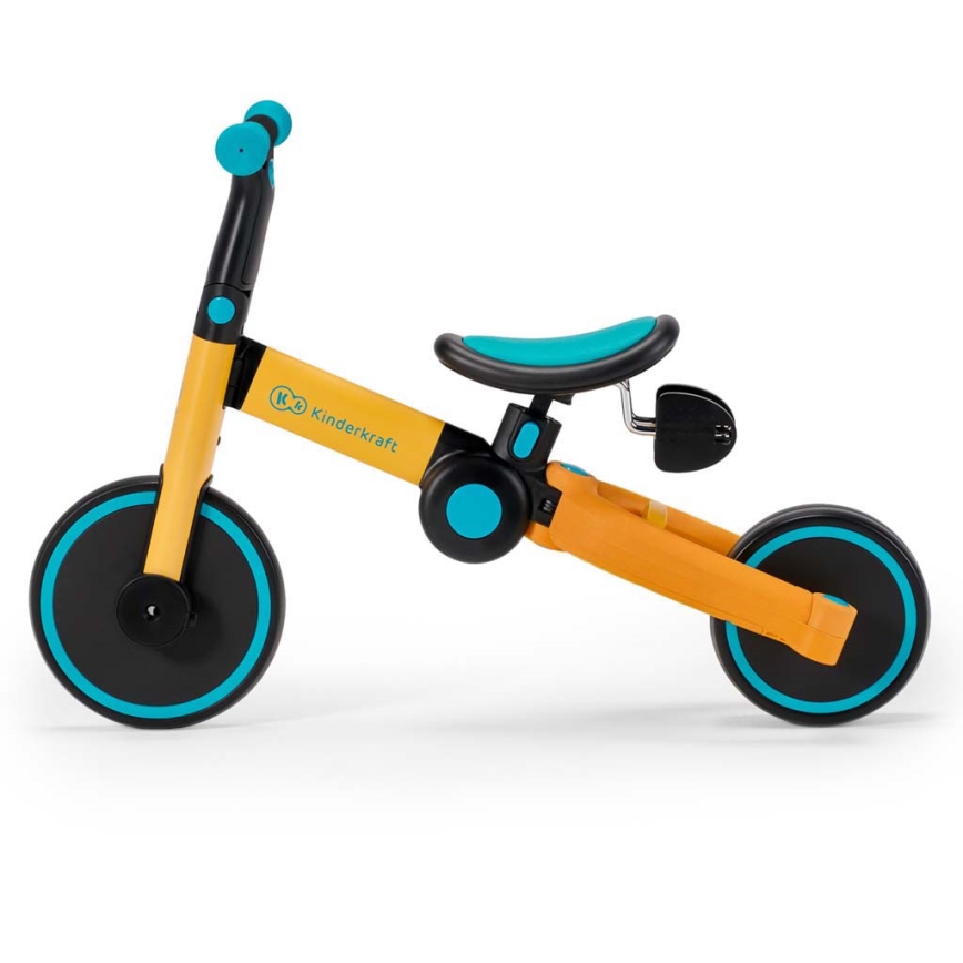 KINDERKRAFT - Lasten potkupyörä 3-in-1 4TRIKE keltainen/turkoosi