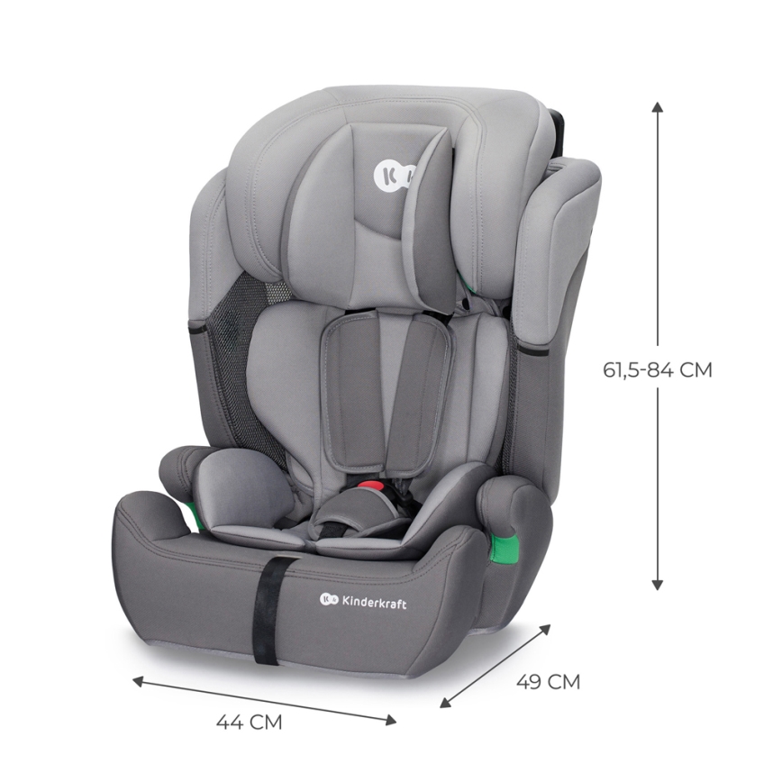 KINDERKRAFT - Autonistuin COMFORT UP i-Koko (76-150 cm) vaaleanharmaa