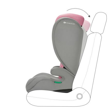KINDERKRAFT - Autonistuin I-SPARK i-Koko (100-150 cm) vaaleanpunainen
