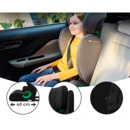 KINDERKRAFT - Autonistuin JUNIOR FIX 2 (100-150 cm) Graphite musta