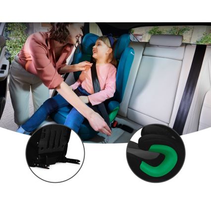 KINDERKRAFT - Autonistuin JUNIOR FIX 2 (100-150 cm) Graphite musta