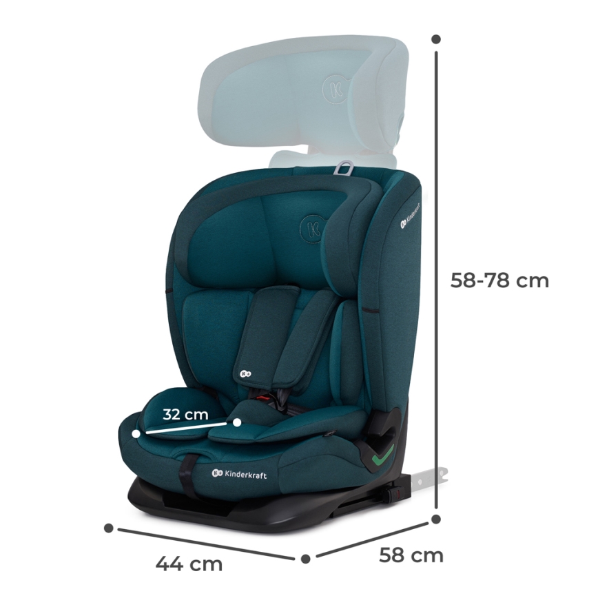 KINDERKRAFT - Autonistuin ONETO 3 i-Koko (76-150 cm) + Isofix Harbor sininen