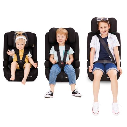 KINDERKRAFT - Autonistuin SAFETY FIX 2 i-Koko (76-150 cm) musta
