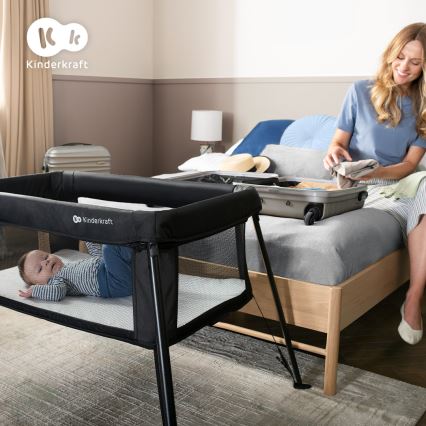 KINDERKRAFT - CAMI 3-in-1 matkasänky, musta