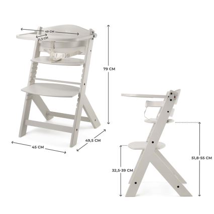 KINDERKRAFT - ENOCK lasten ruokatuoli, beige