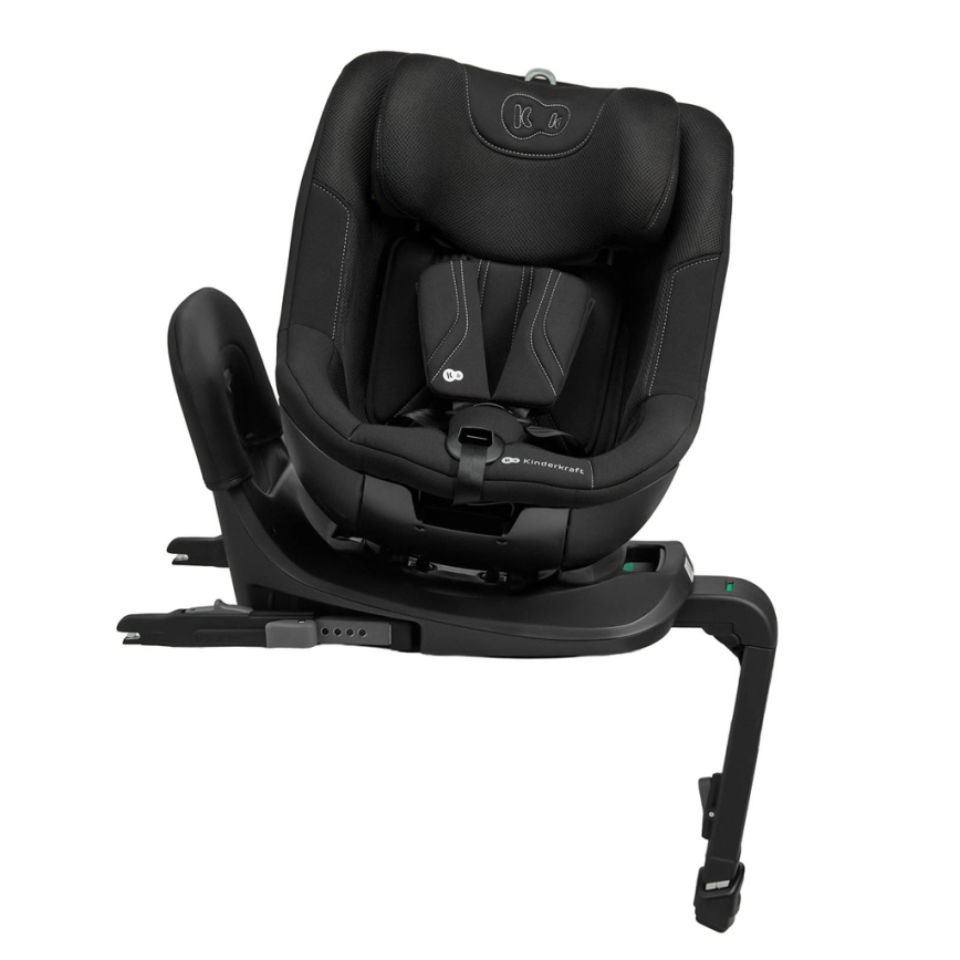 KINDERKRAFT - I-GUARD PRO i-Size 61-105 cm kääntyvällä jalustalla varustettu turvaistuin, musta