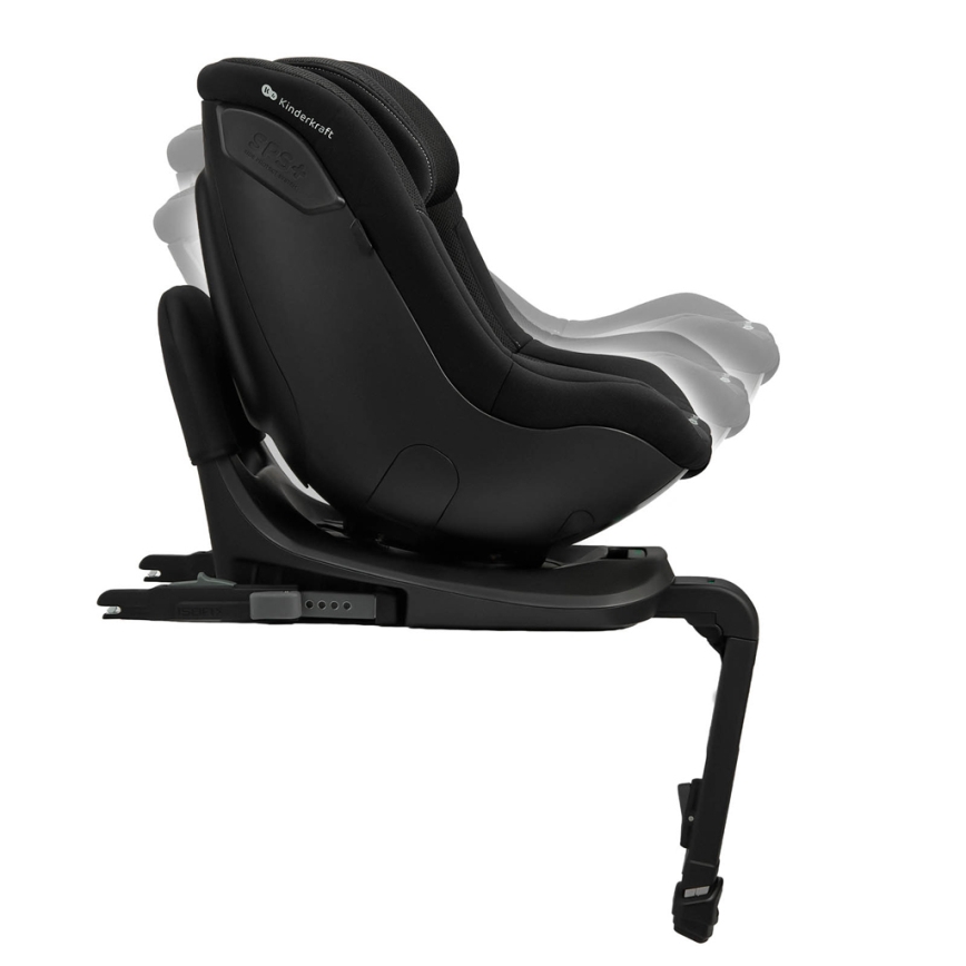 KINDERKRAFT - I-GUARD PRO i-Size 61-105 cm kääntyvällä jalustalla varustettu turvaistuin, musta