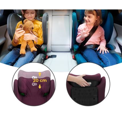 KINDERKRAFT - Turvaistuin JUNIOR FIX 2 (100-150 cm) Cherry pearl