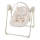 KINDERKRAFT - Lasten keinu melodialla SWINGEE beige 4xAAA/230V