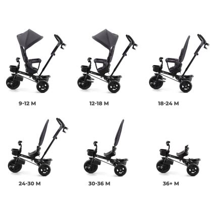 KINDERKRAFT - Lasten kolmipyörä AVEO harmaa