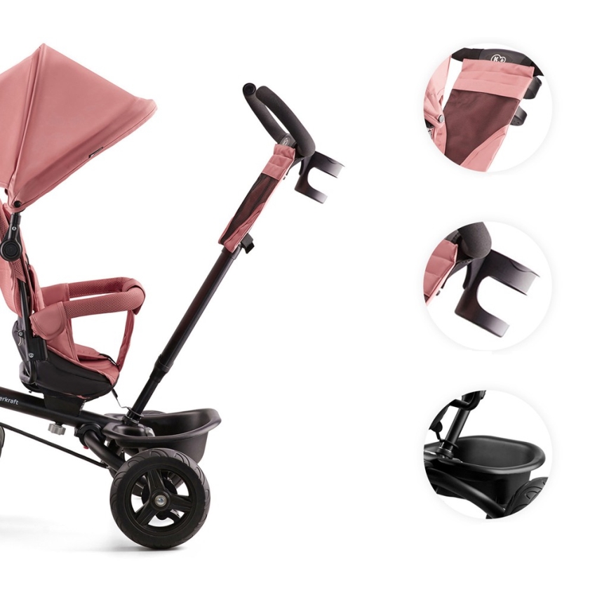 KINDERKRAFT - Lasten kolmipyörä AVEO vaaleanpunainen