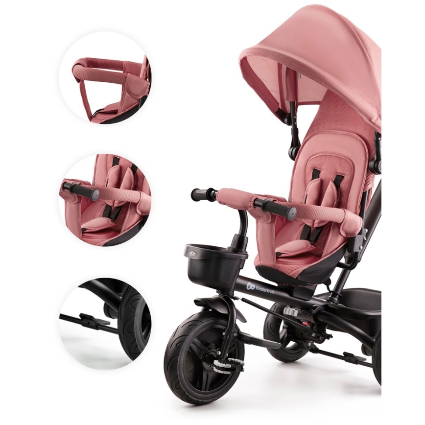 KINDERKRAFT - Lasten kolmipyörä AVEO vaaleanpunainen