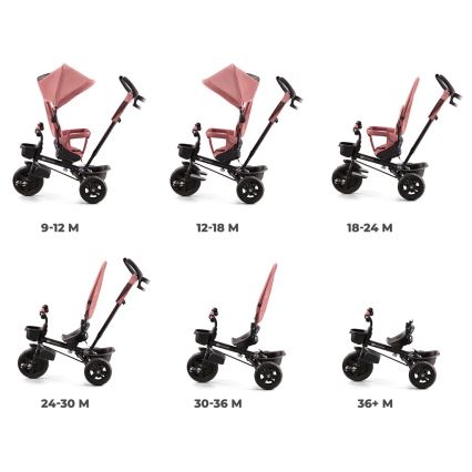 KINDERKRAFT - Lasten kolmipyörä AVEO vaaleanpunainen