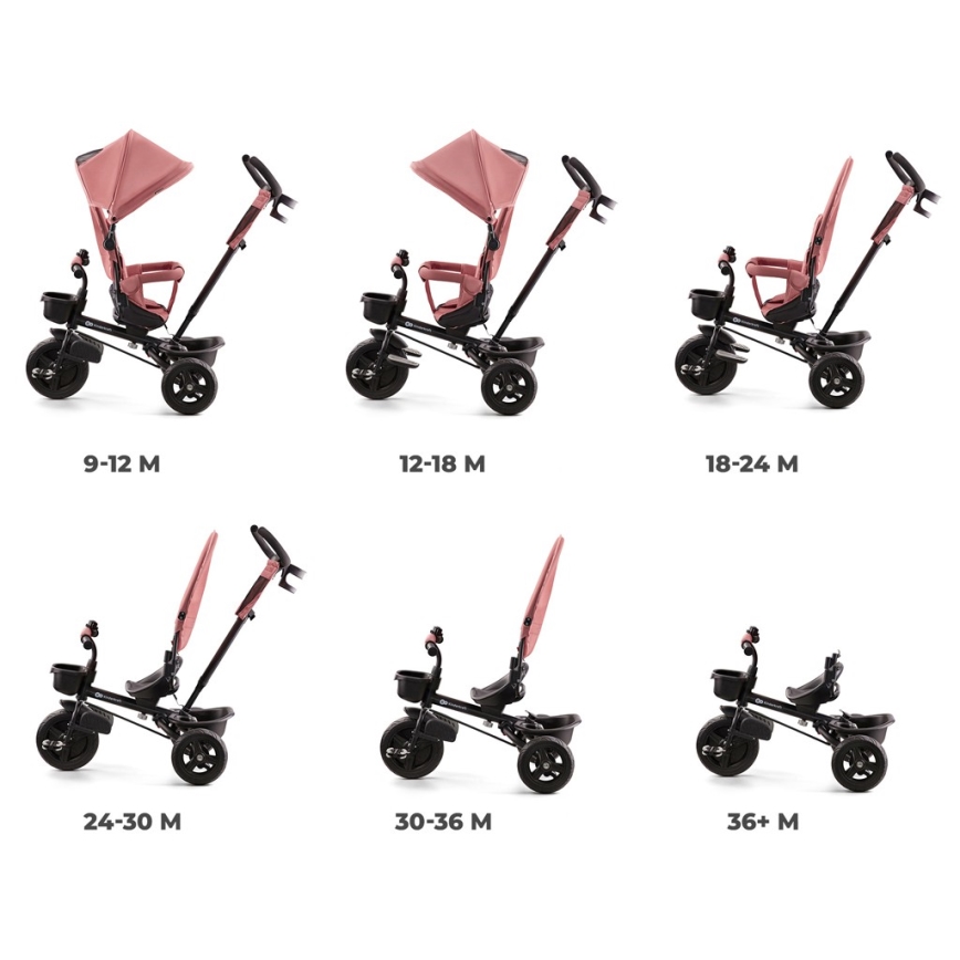 KINDERKRAFT - Lasten kolmipyörä AVEO vaaleanpunainen