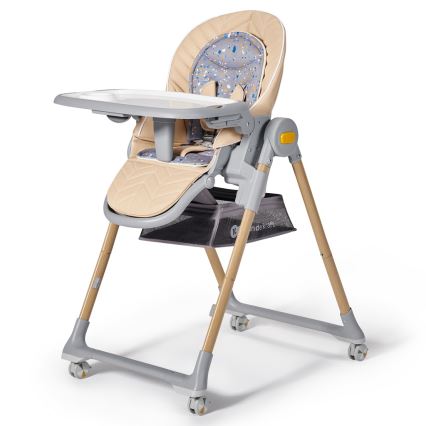 KINDERKRAFT - Lasten ruokapöydän tuoli 2in1 LASTREE beige/harmaa