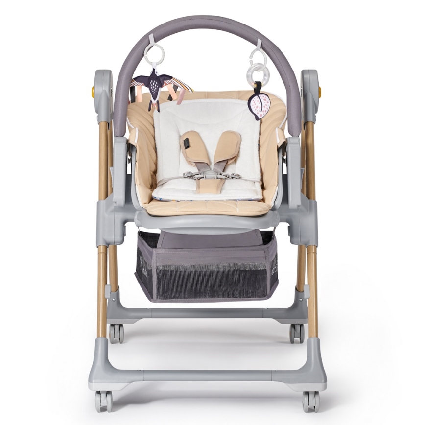 KINDERKRAFT - Lasten ruokapöydän tuoli 2in1 LASTREE beige/harmaa
