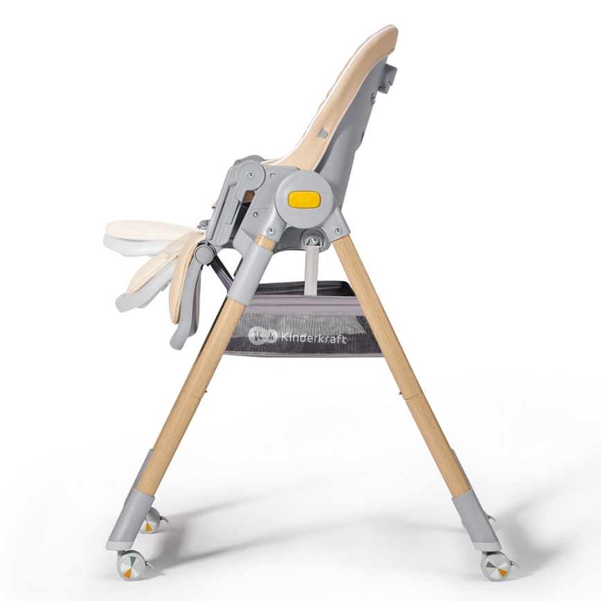 KINDERKRAFT - Lasten ruokapöydän tuoli 2in1 LASTREE beige/harmaa
