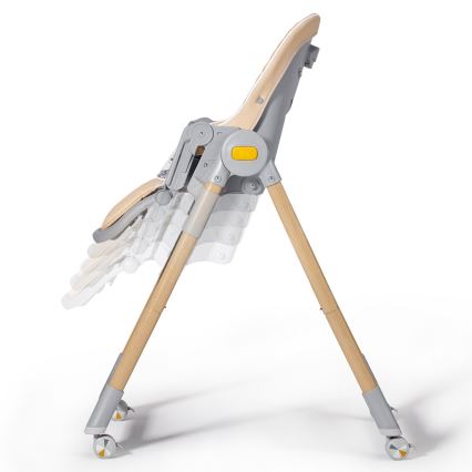 KINDERKRAFT - Lasten ruokapöydän tuoli 2in1 LASTREE beige/harmaa