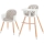 KINDERKRAFT - Lasten ruokapöydän tuoli 2v1 SIENNA pyökki/harmaa