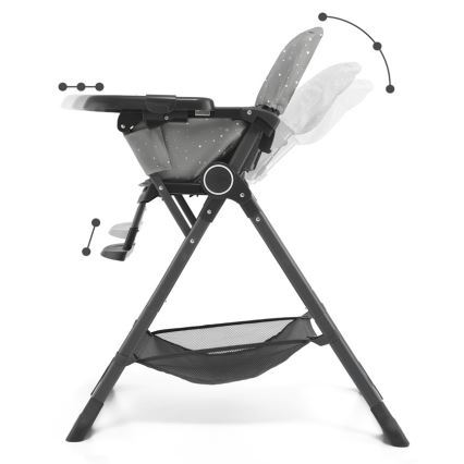 KINDERKRAFT - Lasten ruokapöydän tuoli FOLDEE harmaa