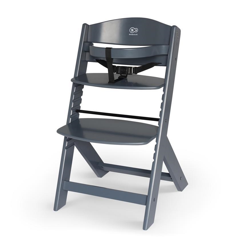 KINDERKRAFT - Lasten ruokatuoli ENOCK harmaa